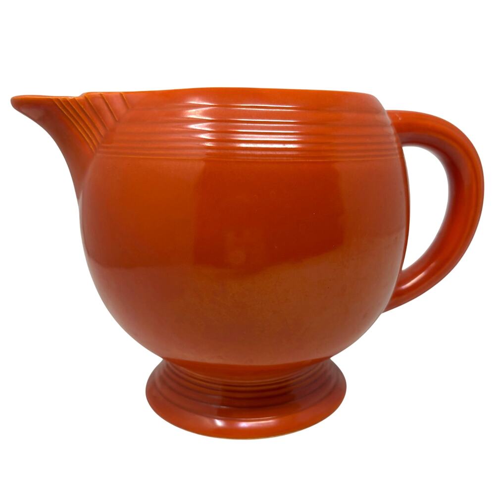 VTG Homer Laughlin Fiesta Atomic Red (Orange) Ice Lip Pitcher Vintage Classic